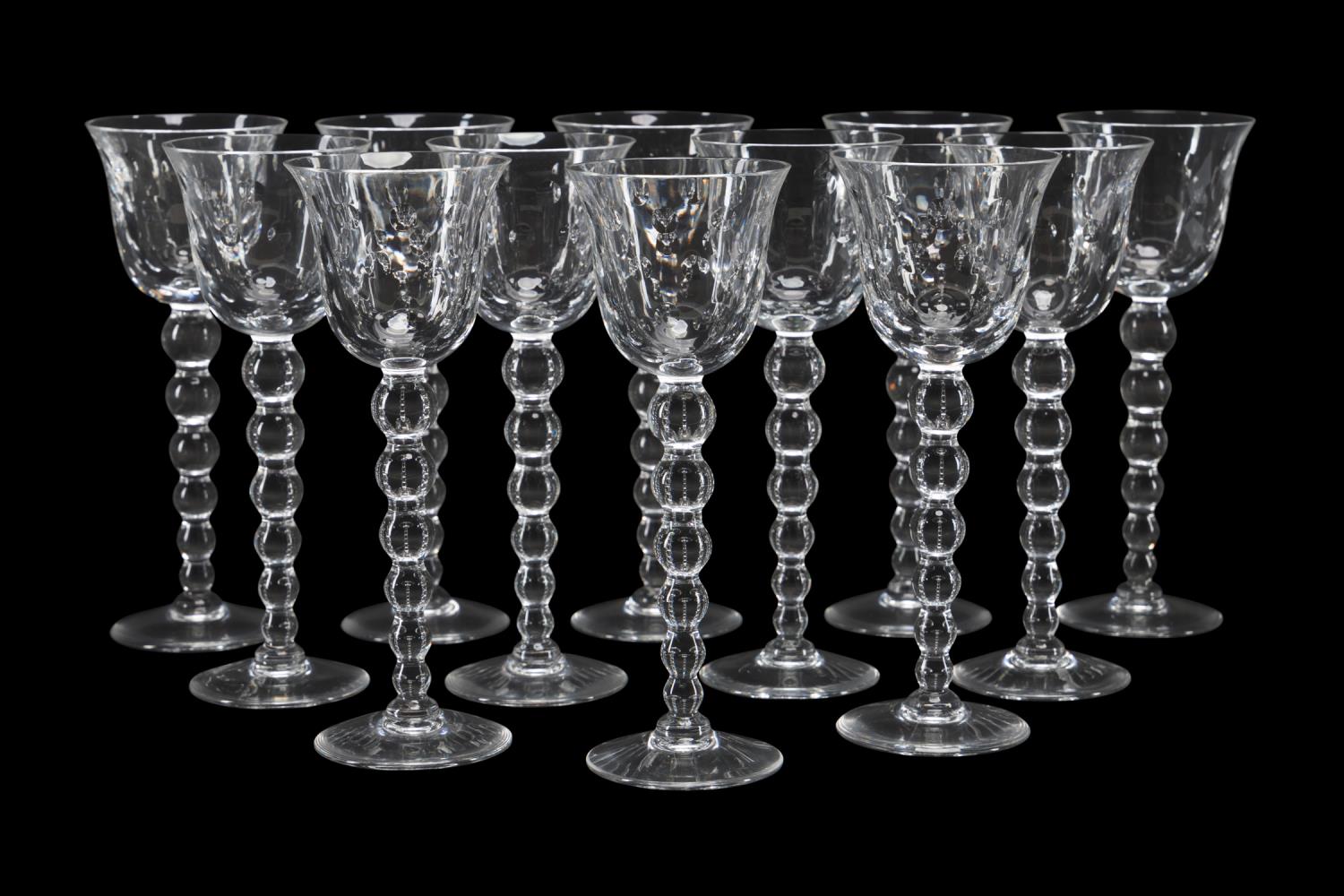 Appraisal: SET OF ST LOUIS BUBBLES CLARET WINE GLASSES Set of