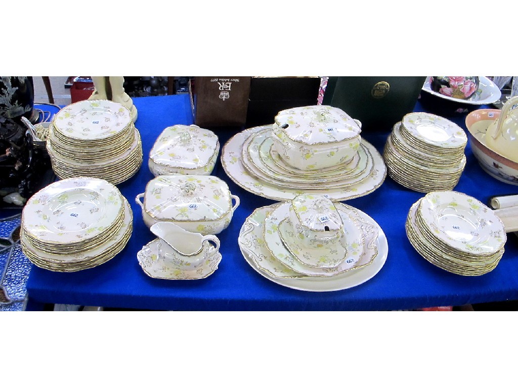 Appraisal: Cauldon dinner service decorated with flowers to include assorted size