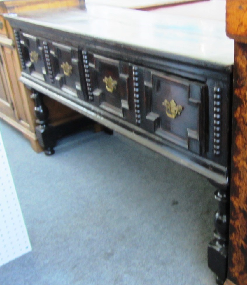 Appraisal: A th century and later oak dresser the plank top