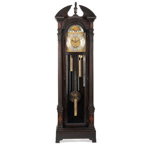 Appraisal: An American Mahogany Nine-Tube Tall Case Clock by Colonial Mfg