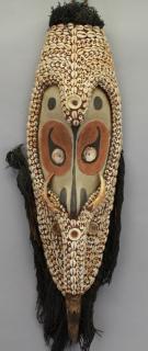 Appraisal: Carved Mwai Brother Mask Carved Mwai Brother Mask Cowrie shell