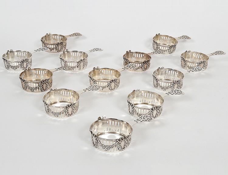 Appraisal: TWELVE AMERICAN STERLING SILVER RAMEKIN HOLDERS th Century Marked Sterling