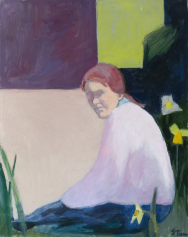 Appraisal: Sally Turner American th c Woman Among Daffodils Oil on