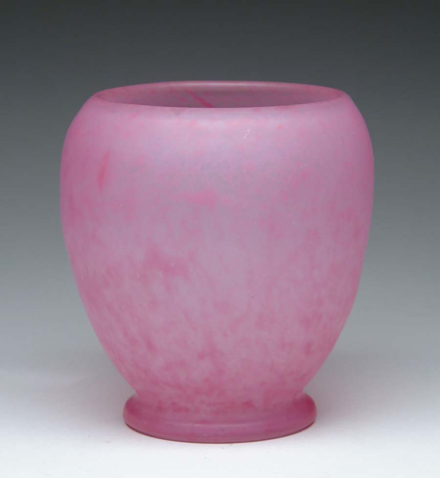 Appraisal: STEUBEN CINTRA VASE Very fine pink cintra vase has bulbous