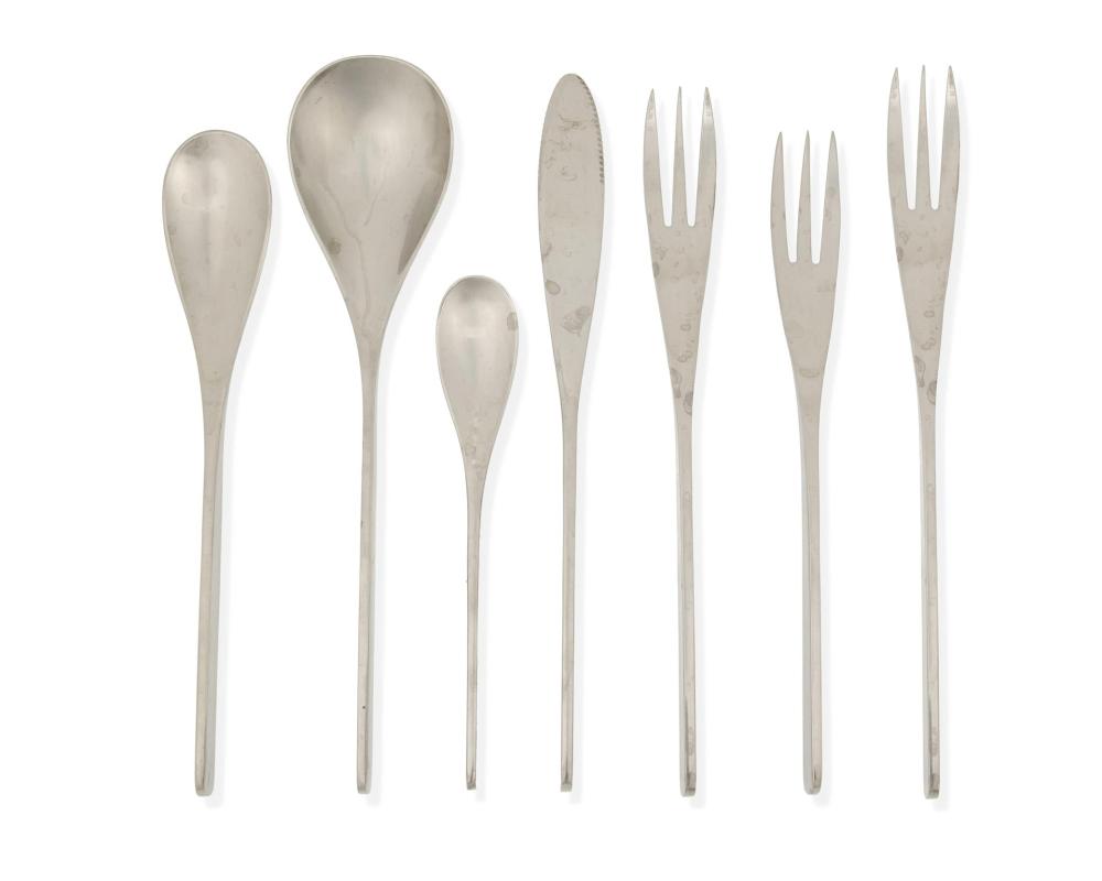 Appraisal: A Johan Hagen stainless steel flatware service for Sival Circa