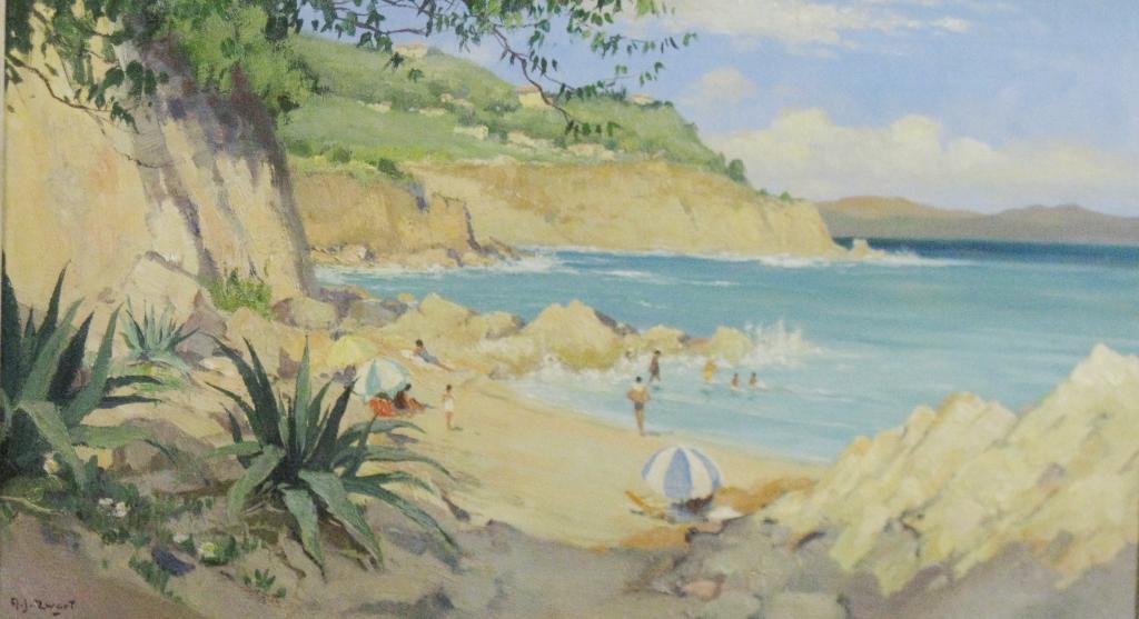 Appraisal: ADRIANUS JOHANNES ZWART - A Beach in the Mediterranean signed