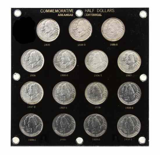 Appraisal: A Complete Set of U S Arkansas Centennial Commemorative Silver