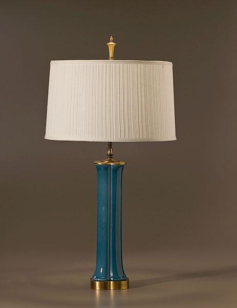 Appraisal: ROOKWOOD LAMP SHAPE A American ca in matte blue glaze