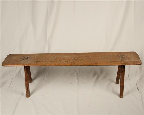 Appraisal: A th C Country Pine Bench Possibly Virginia having a