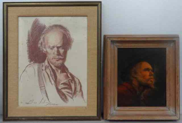 Appraisal: Portraits of Henry Hull as Jeeter Lester Oil on artist