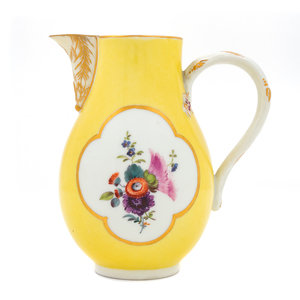 Appraisal: A Meissen Painted and Parcel Gilt Yellow Ground Porcelain Milk