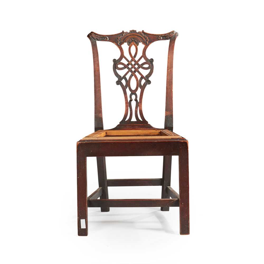 Appraisal: AN EARLY GEORGE III MAHOGANY SIDE CHAIR MID TH CENTURY