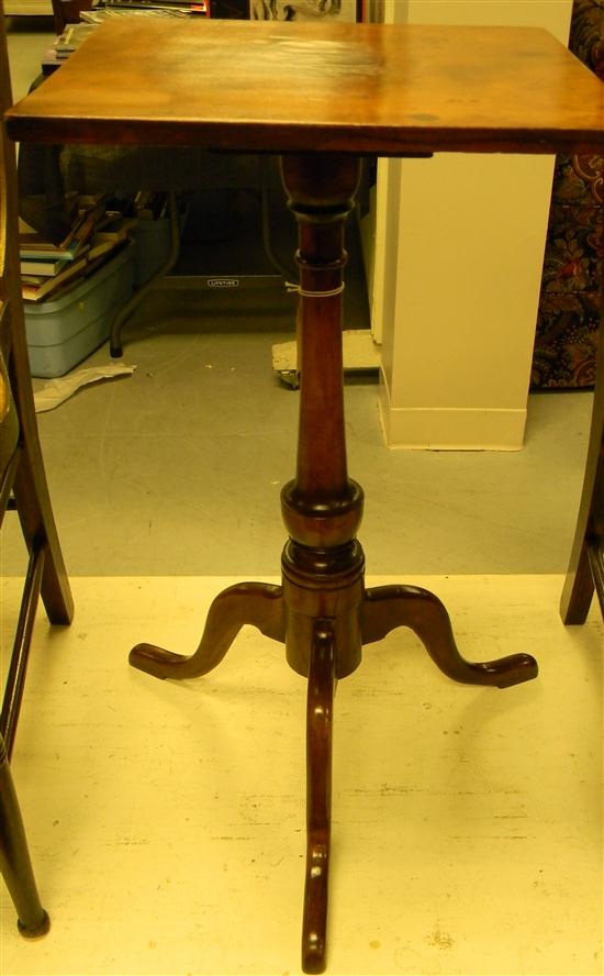 Appraisal: American candlestand c urn turned standard '' x '' top