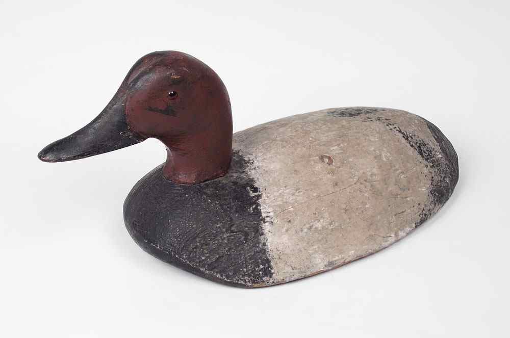 Appraisal: VINTAGE CANVAS BACK DRAKE DUCK DECOY Unknown maker and region