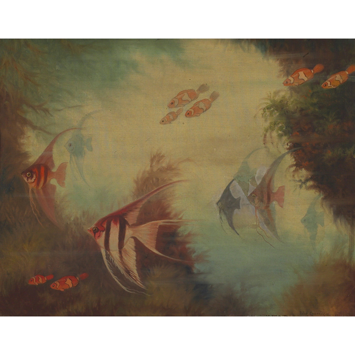 Appraisal: Erik Gornik European th century Fish Study oil on canvas