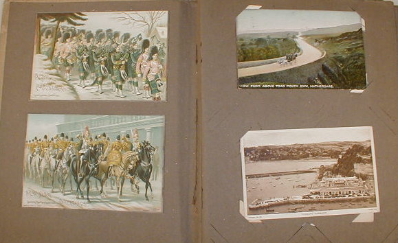 Appraisal: An Edwardian postcard album and a collection of postcards including