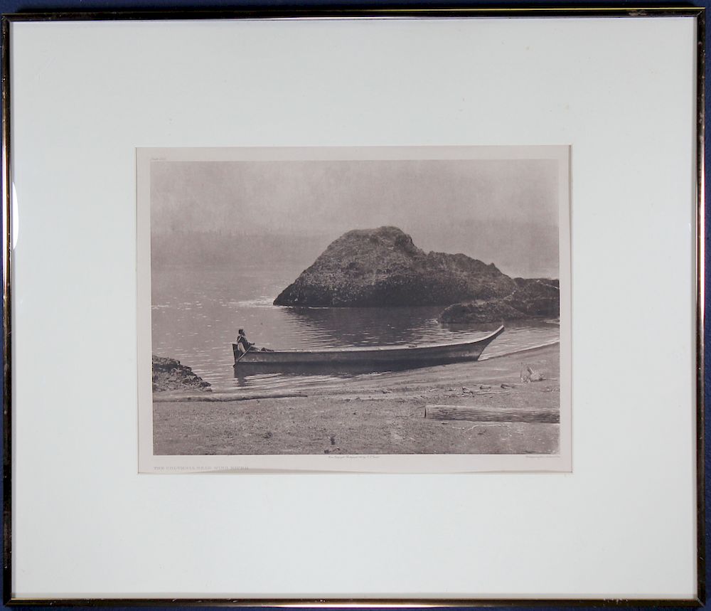 Appraisal: Edward Curtis Photogravure Columbia Near Wind Edward Curtis Photogravure The