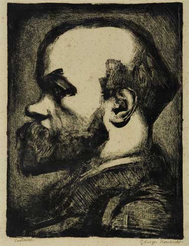 Appraisal: GEORGES ROUAULT Portrait de Paul Verlaine Lithograph x mm x