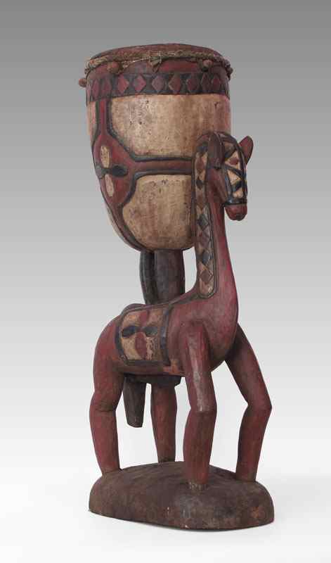 Appraisal: AFRICAN BAGA HORSE DRUM '' x '' x ''CONDITION Note