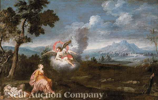 Appraisal: Attributed to Giuseppe Zais Venetian - The Angel Appearing to