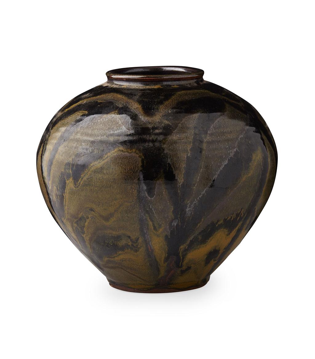 Appraisal: CHARLES VYSE - LARGE STONEWARE VASE DATED of ovoid form