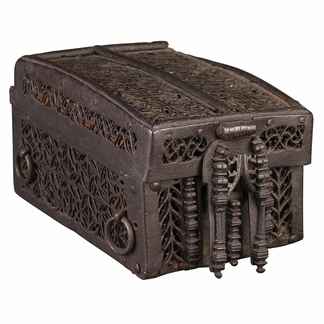 Appraisal: Continental Gothic Iron Missal Box Possibly French or Spanish th