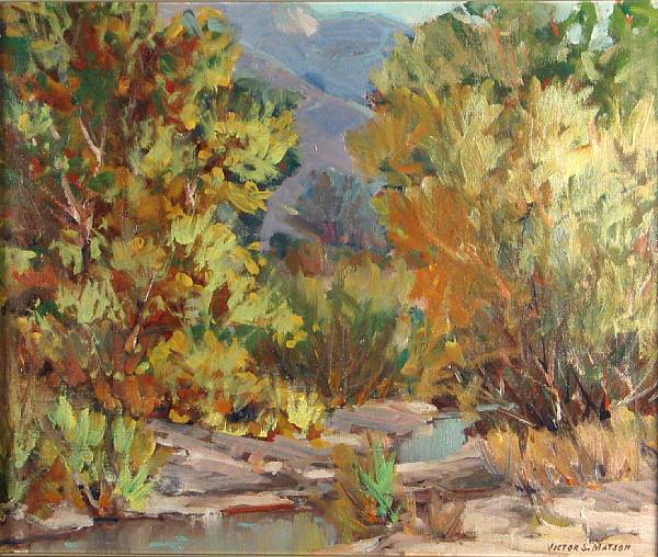 Appraisal: Victor S Matson - Landscape signed 'Victor S Matson' lower