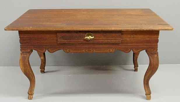 Appraisal: Continental pine tavern table th c with a molded top