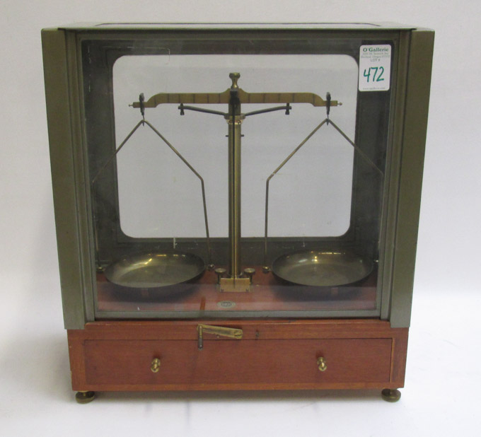 Appraisal: BRAUN-KNECHT-HEIMANN COMPANY BALANCE SCALE the balance scale with single drawer