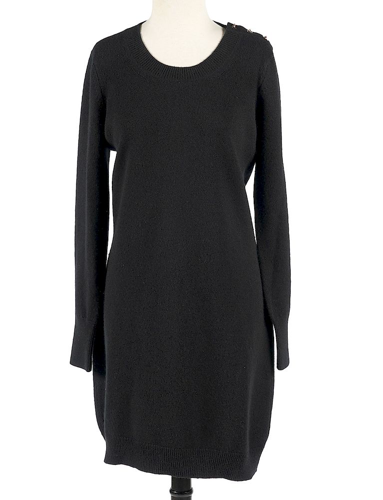 Appraisal: Chanel Black Cashmere Sweater Dress Size Chanel Black Cashmere Sweater