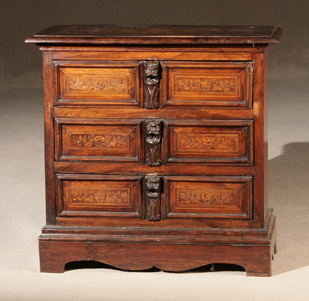 Appraisal: Italian Baroque Marquetry Walnut Commode Partially Composed of th Century