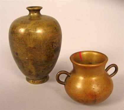 Appraisal: Two small bronze items th century and possibly later Comprised