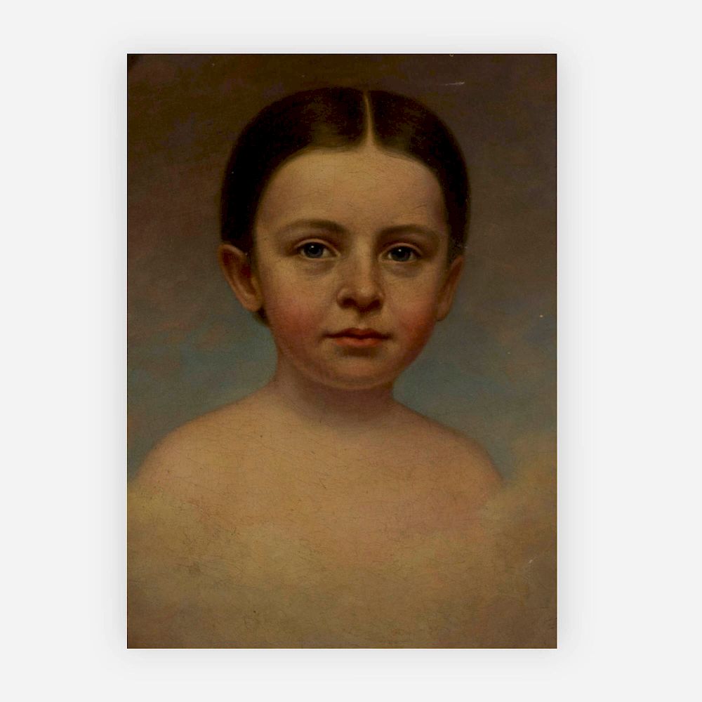 Appraisal: American School - Portrait of a Child as an Angel