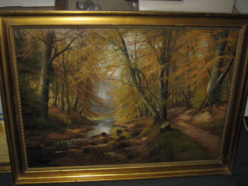 Appraisal: VIGGO JESPERSEN DANISH b Autumn Forest landscape oil on canvas