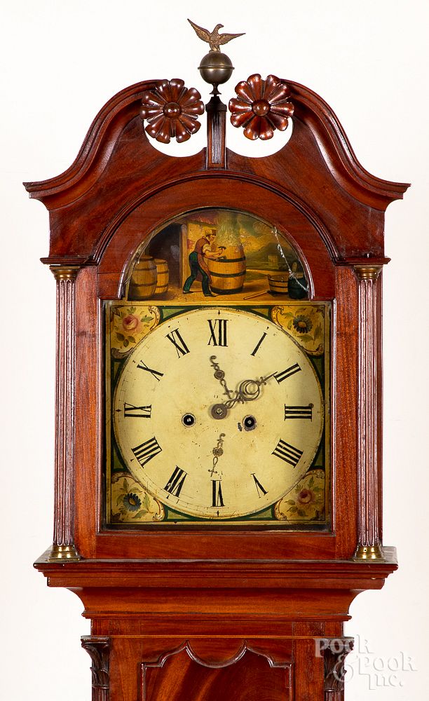 Appraisal: English mahogany tall case clock early th c English mahogany