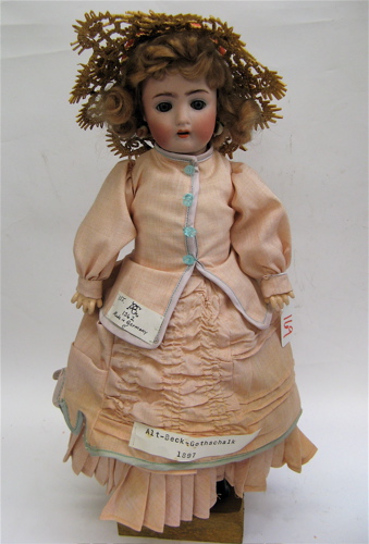 Appraisal: ALT BECK GOTTSCHALCK GERMAN BISQUE HEAD DOLL in bisque socket