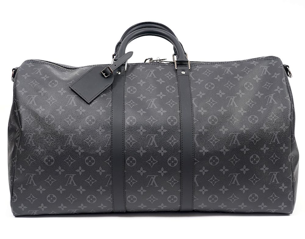 Appraisal: Louis Vuitton Bandouliere Graphite Duffle Louis Vuitton Keepall Bandouliere Monogram