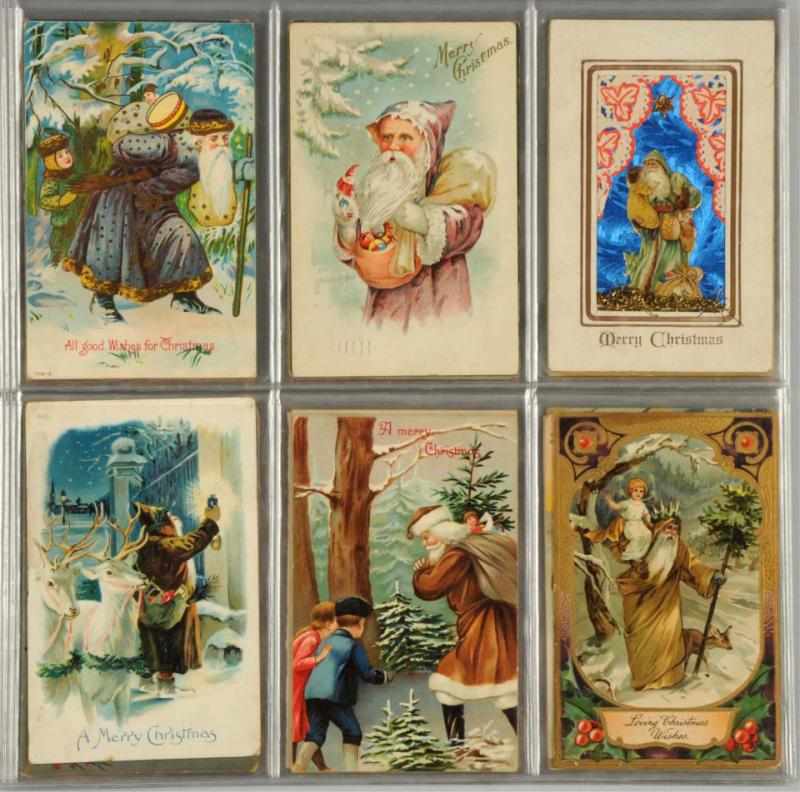 Appraisal: Lot of Santa Postcards Includes two Tucks Minor wear overall