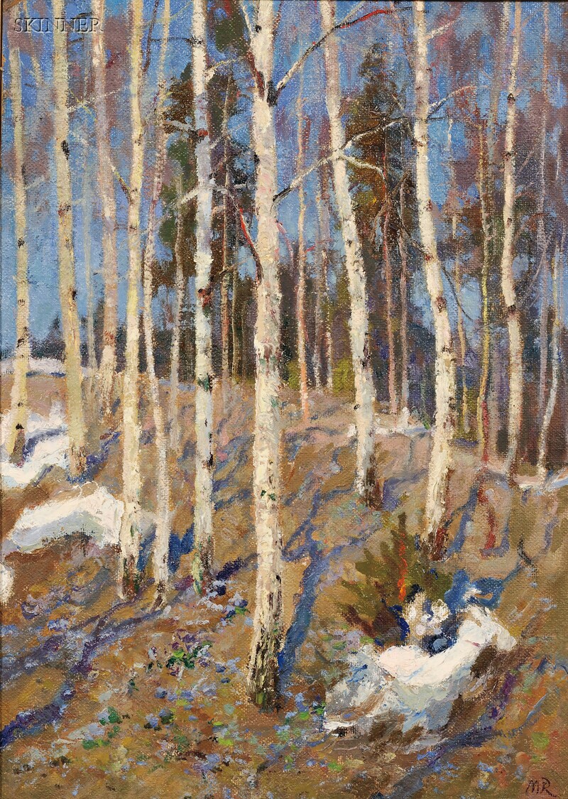 Appraisal: Mark Kremer Russian b Early Spring Titled signed and dated