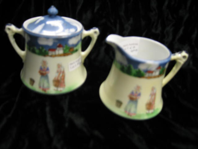 Appraisal: Royal Bayreuth Porcelain Sugar Creamer Dutch girl motif