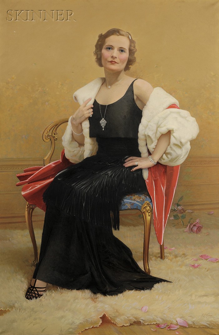 Appraisal: George Frederick Kaber American - Portrait of Grace Kaber McTarnahan