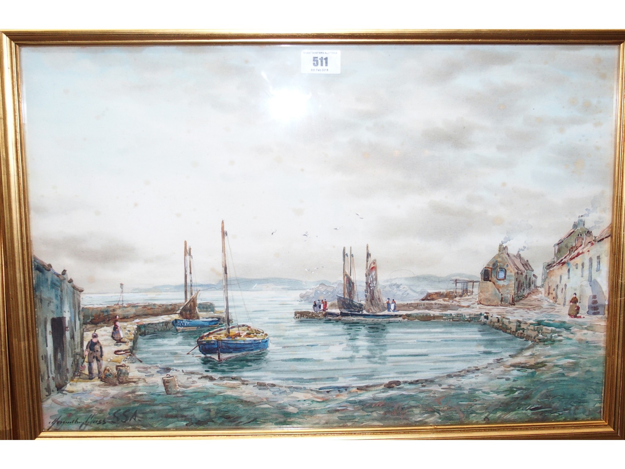 Appraisal: JOHN HAMILTON GLASS Evening on the Fife Coast signed watercolour