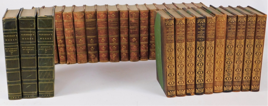 Appraisal: PARKMAN CARLYLE WILDER LEATHER BOUND BOOKS United States th CenturyCollection