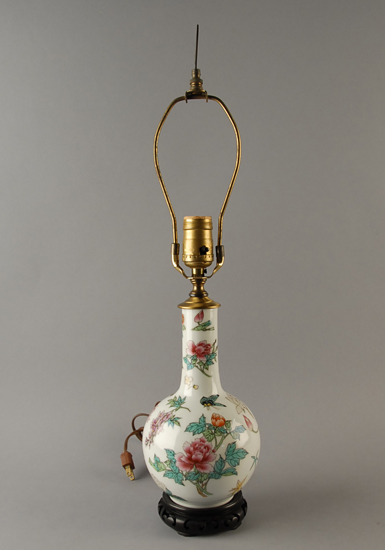 Appraisal: A Chinese Famille Rose Bottle Vase converted to a table