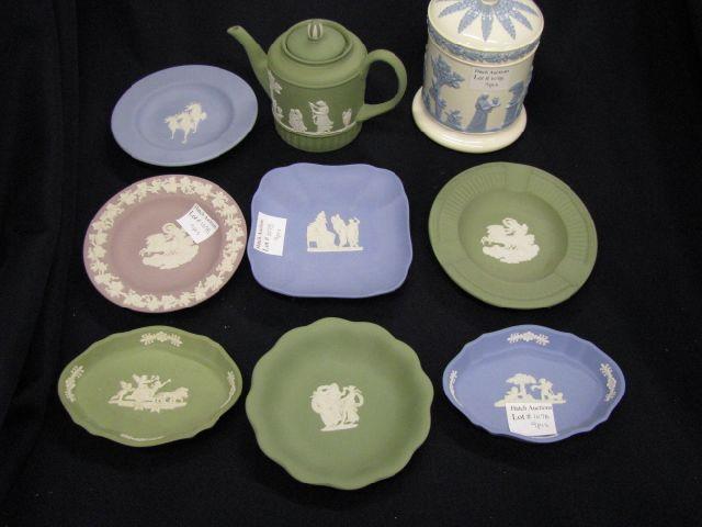 Appraisal: pcs Wedgwood Jasperware including miniature teapot round box and seven