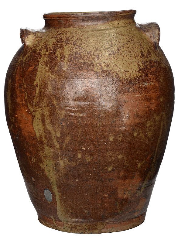 Appraisal: Edgefield Stoneware Jar likely made at Lewis Miles Stoneware Manufactory