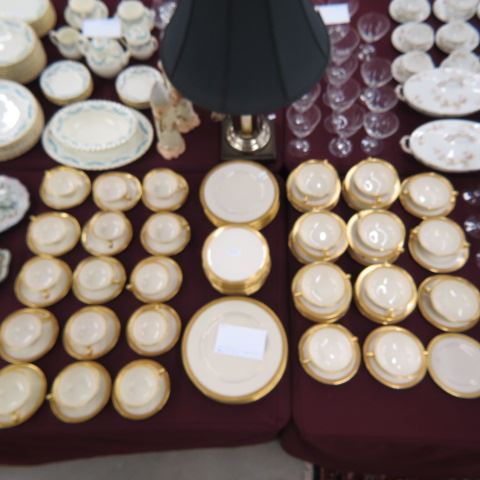 Appraisal: pcs Lenox Lowell Fine China ivory with fine gold band