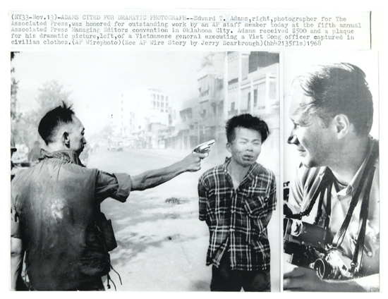 Appraisal: ADAMS EDDIE - Untitled Vietcong officer executed with picture of