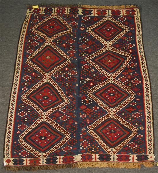 Appraisal: TURKISH TWO PANEL KILIM circa feet inches x feet inches