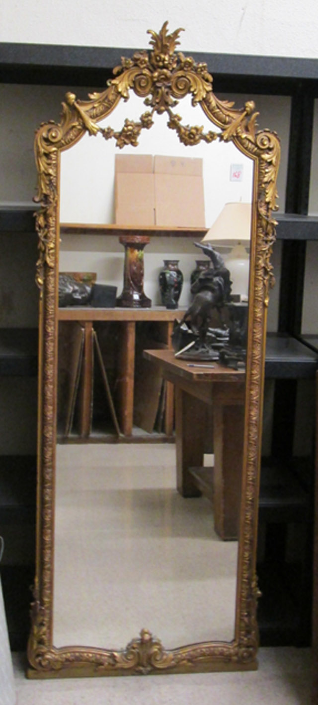 Appraisal: GILDED WOOD AND GESSO PIER MIRROR American late th century